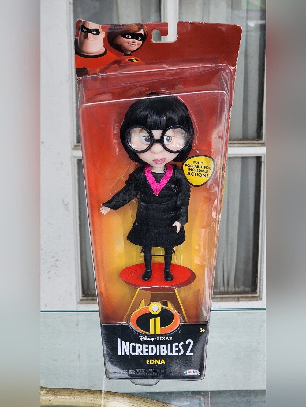 New Disney Pixar: The Incredibles 2 Edna Mode Poseable Doll, Box Is Damaged